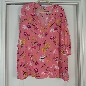 Never worn-Woman Within short sleeve blouse